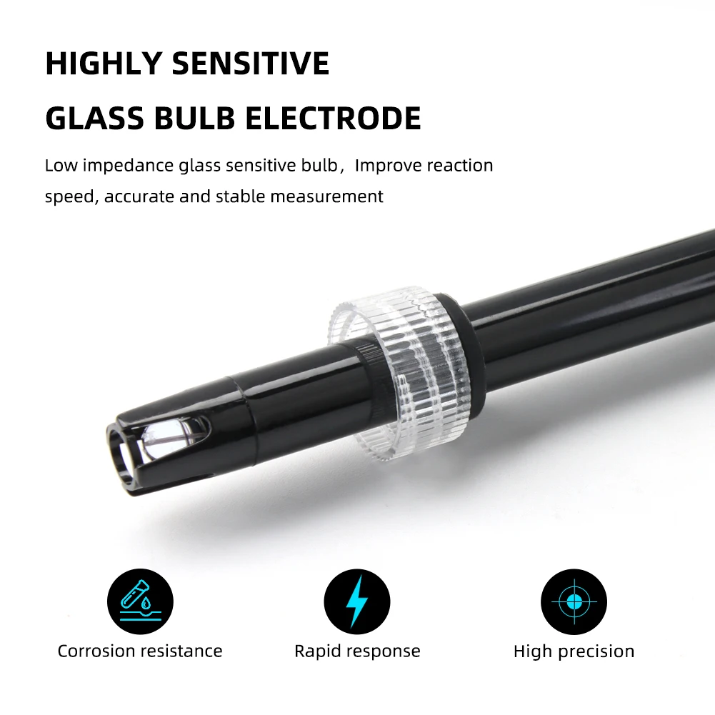 PH-201 PH Replacement Probe Aquarium Hydroponic Laboratory Electrode PH Meter Probe BNC Connector PH Meter Potential Test Sensor
