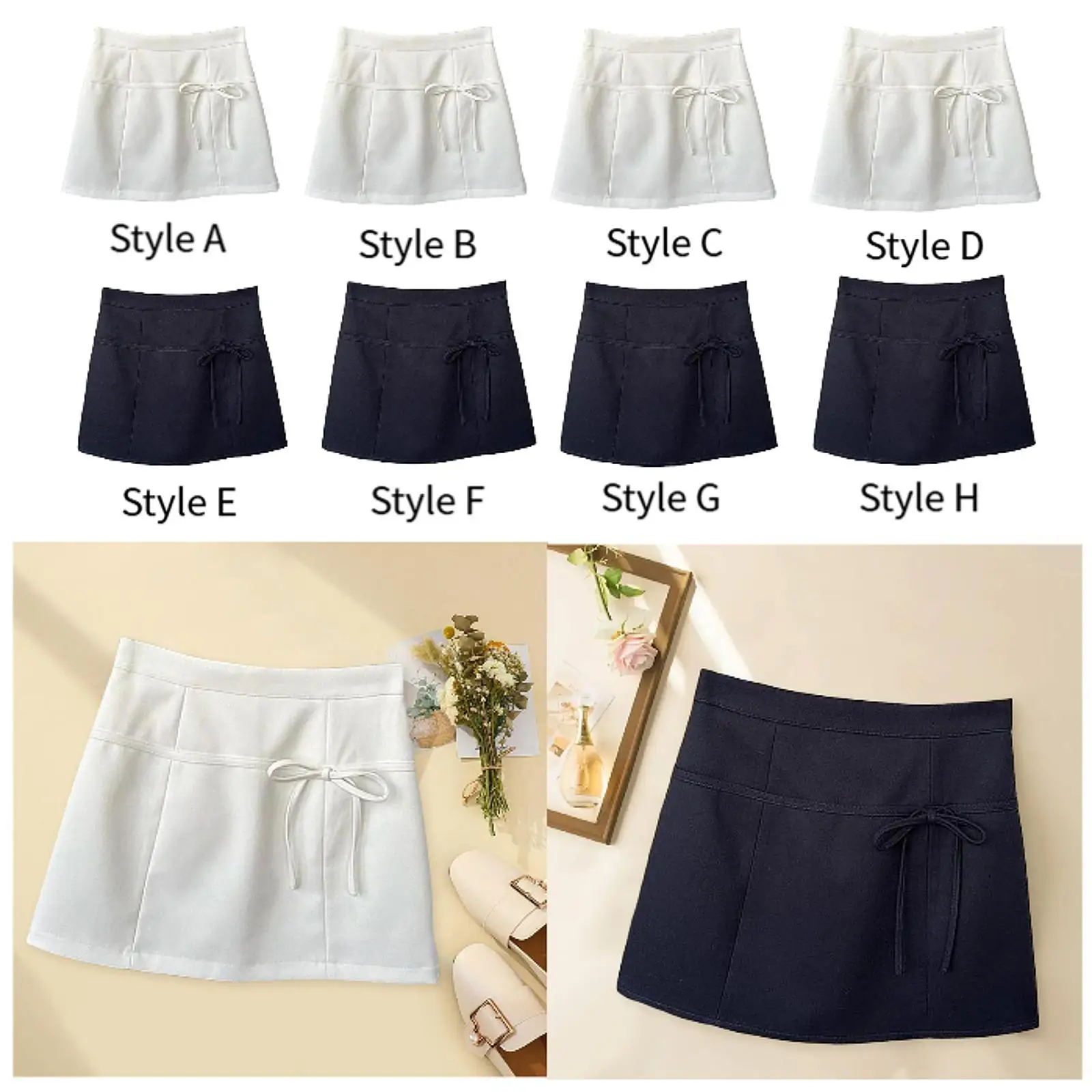

Women Wrap Skirt Medium High Waist Short Mini Skirt for Party Holidays Summer
