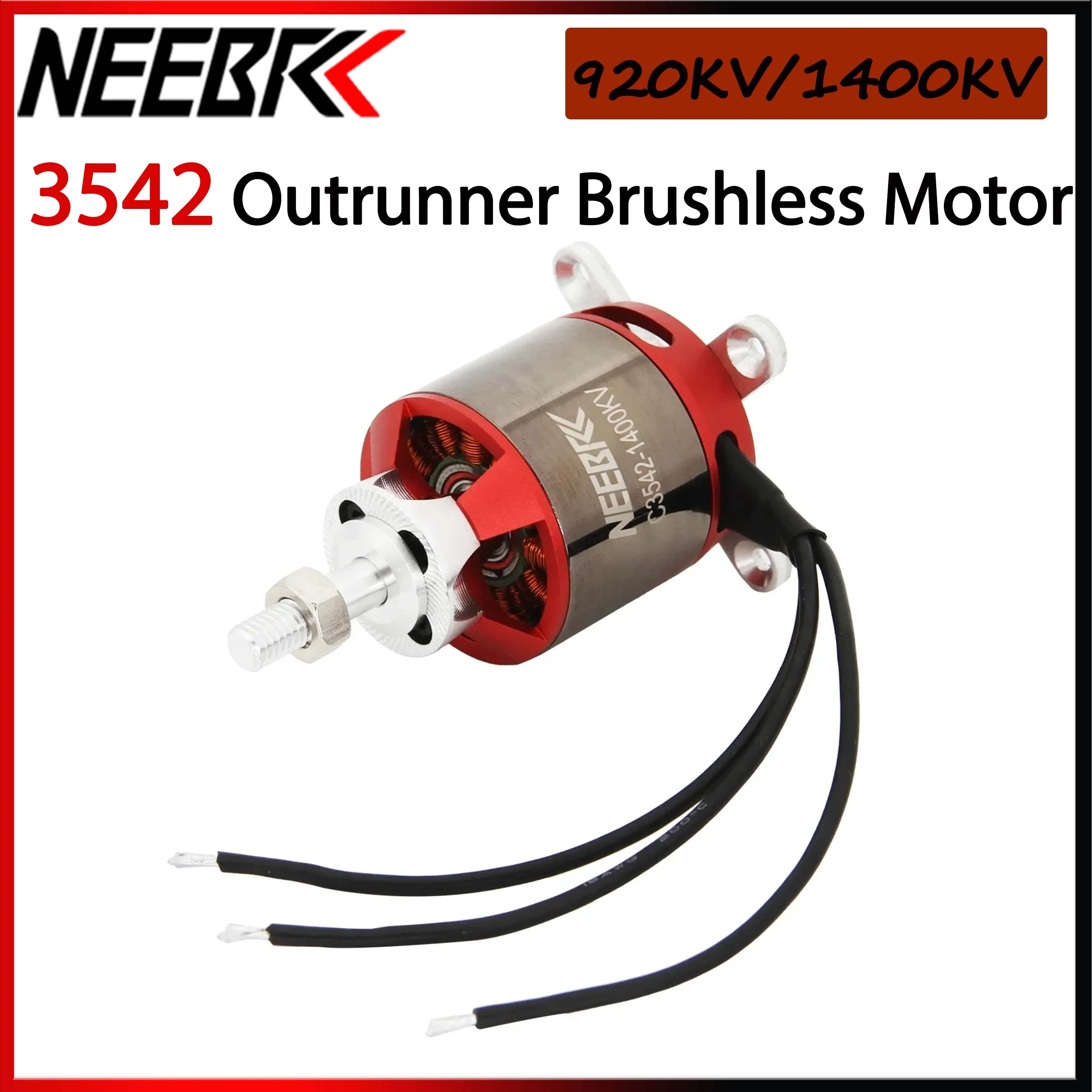 1/2/4PCS 3542 920KV 1400KV Outrunner Brushless Motor for RC FPV Drone Fixed-wing Glider Plane Warbird Quadcopter 1147 Propeller