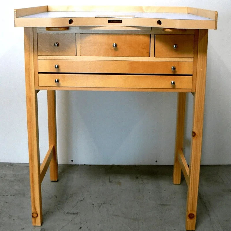 Decorated DIY inlaid workbench master table processing solid wood table