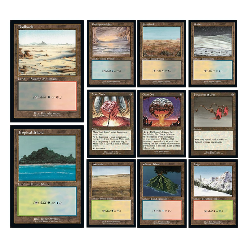 

Diy Homemade Magic The Gatherings Storms Trading Card Game Underground Sea Badlands Chaos Orb Tundra Collection Card Toys Gift