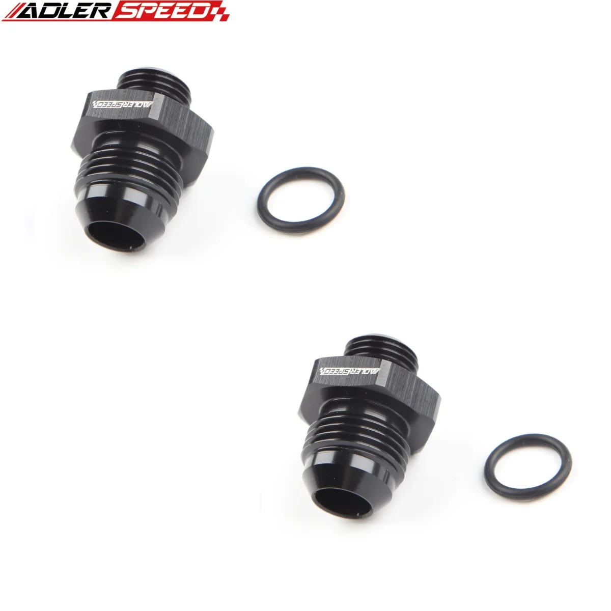 

2PCS Aluminum 4AN AN-4 Male Flare To 4AN AN-4 Straight Cut with O-Ring Fitting Blue /Black Blue