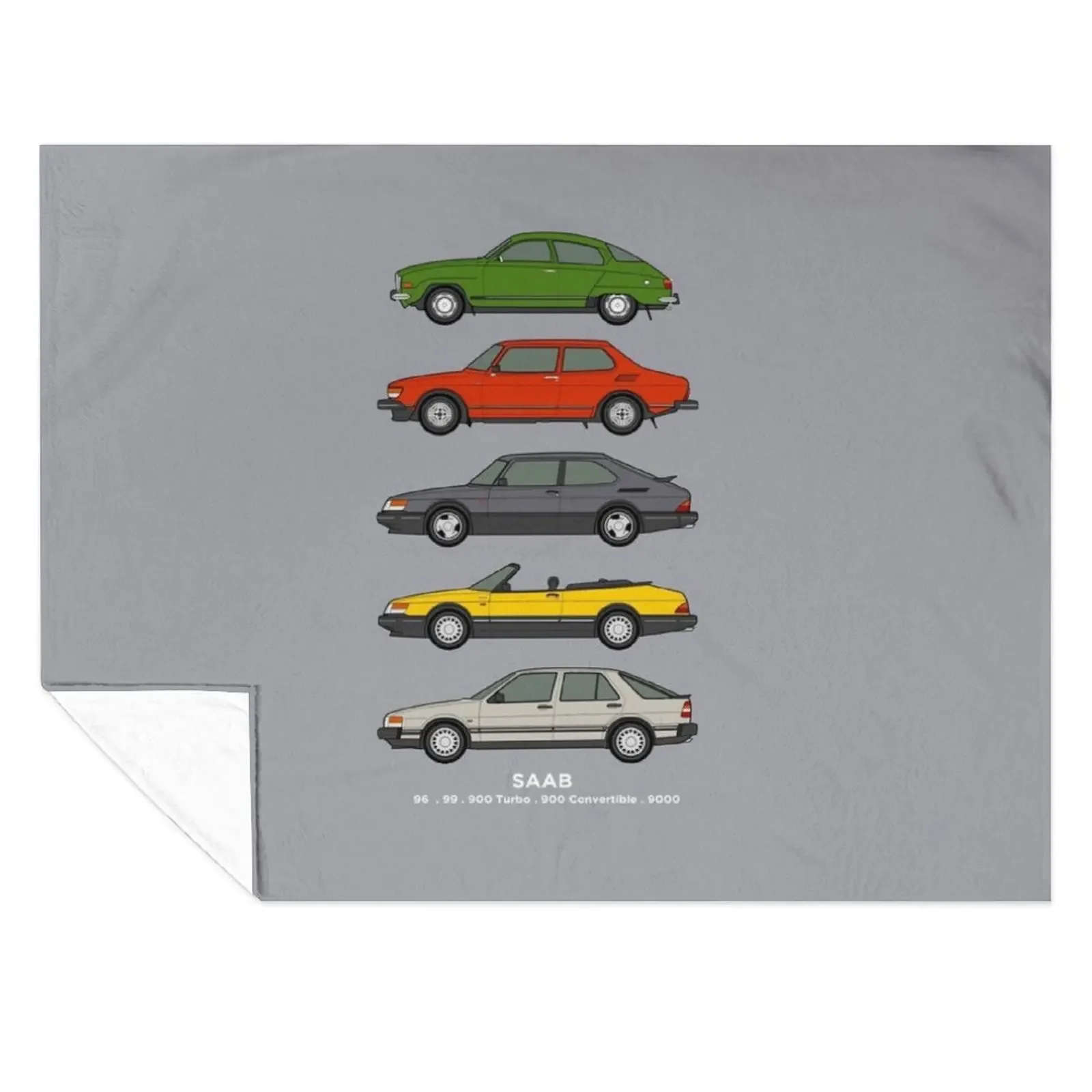 

Saab Classic Car Outline Illustration Throw Blanket Furrys Cute Heavy blankets ands Blankets