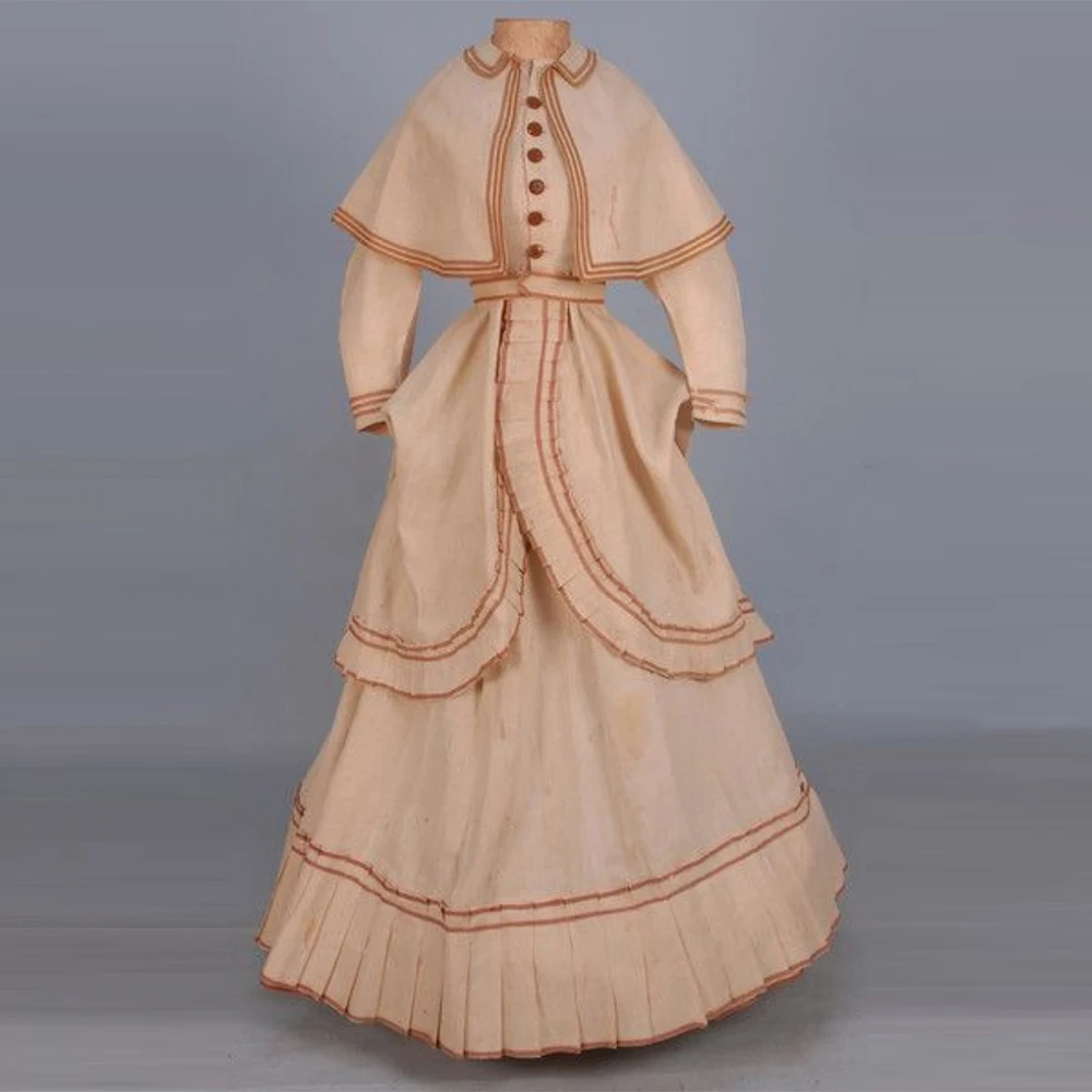 

1869s Civil War Walking Dress Victorian Renaissance Noble Duchess Visiting Costume Colonial Scottish Highlands Manor Ball Gown