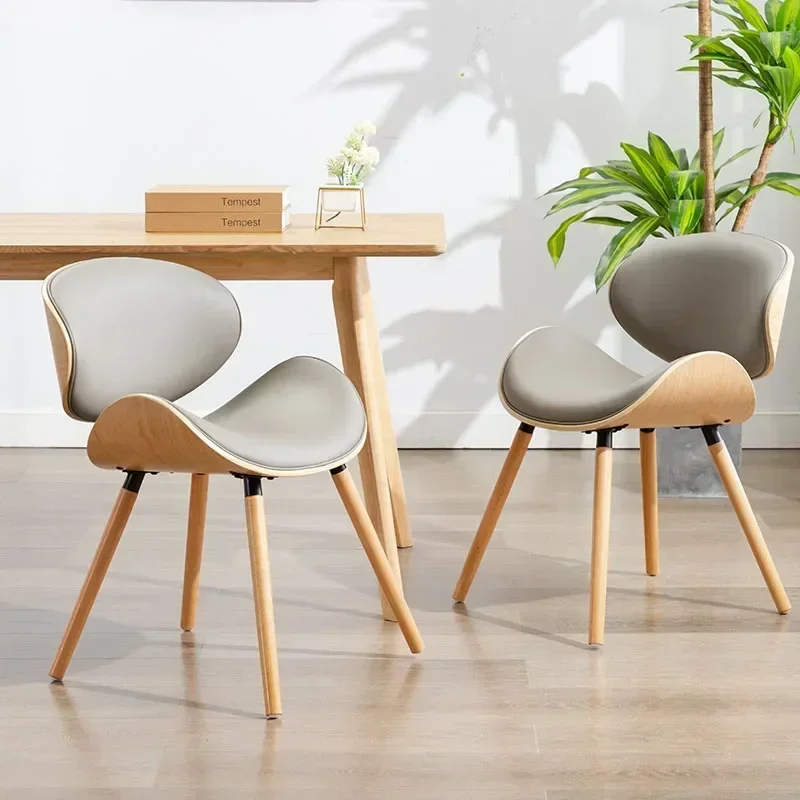 Kitchen Chair European Modern Simple Luxury Chair Back Space Saving Practical Solid Wood Dining Nordic Furniture dining chairs