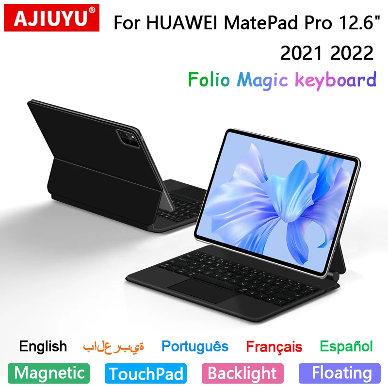 

Magic Magnetic Keyboard For HUAWEI MatePad Pro 12.6 inch 2022 2021 Cover For WGRR-W09 WGR-W19 Touchpad Backlight Keyboard Case