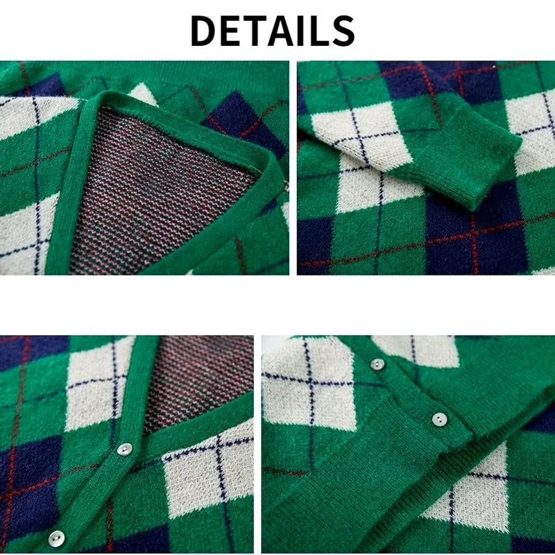 Cardigan Women Elegant Patchwork Korean Style V-Neck Long Sleeve Minimalist Spring Newest Cozy Comfortable Chic Female Clothes