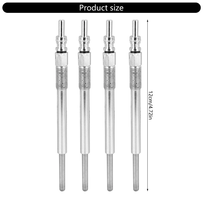 4pcs Iron Heater Glow Plugs Quick Start Heating Cold Weather Starting 0100276008 Replacement Suitable for Fuels Engines