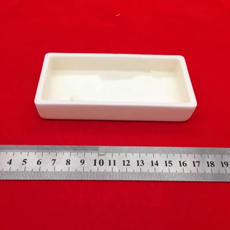 Rectangular Corundum Crucible / 99% Square alumina crucible /Sintered Crucible/melting crucible/Analytical research crucibles