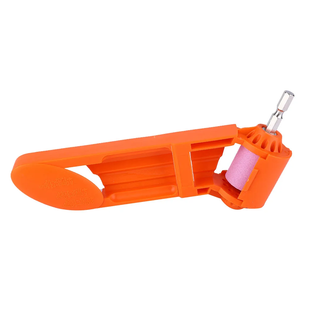 Orange Portable Drill Bit Sharpener Corundum Grinding Wheel Wood Process Tool