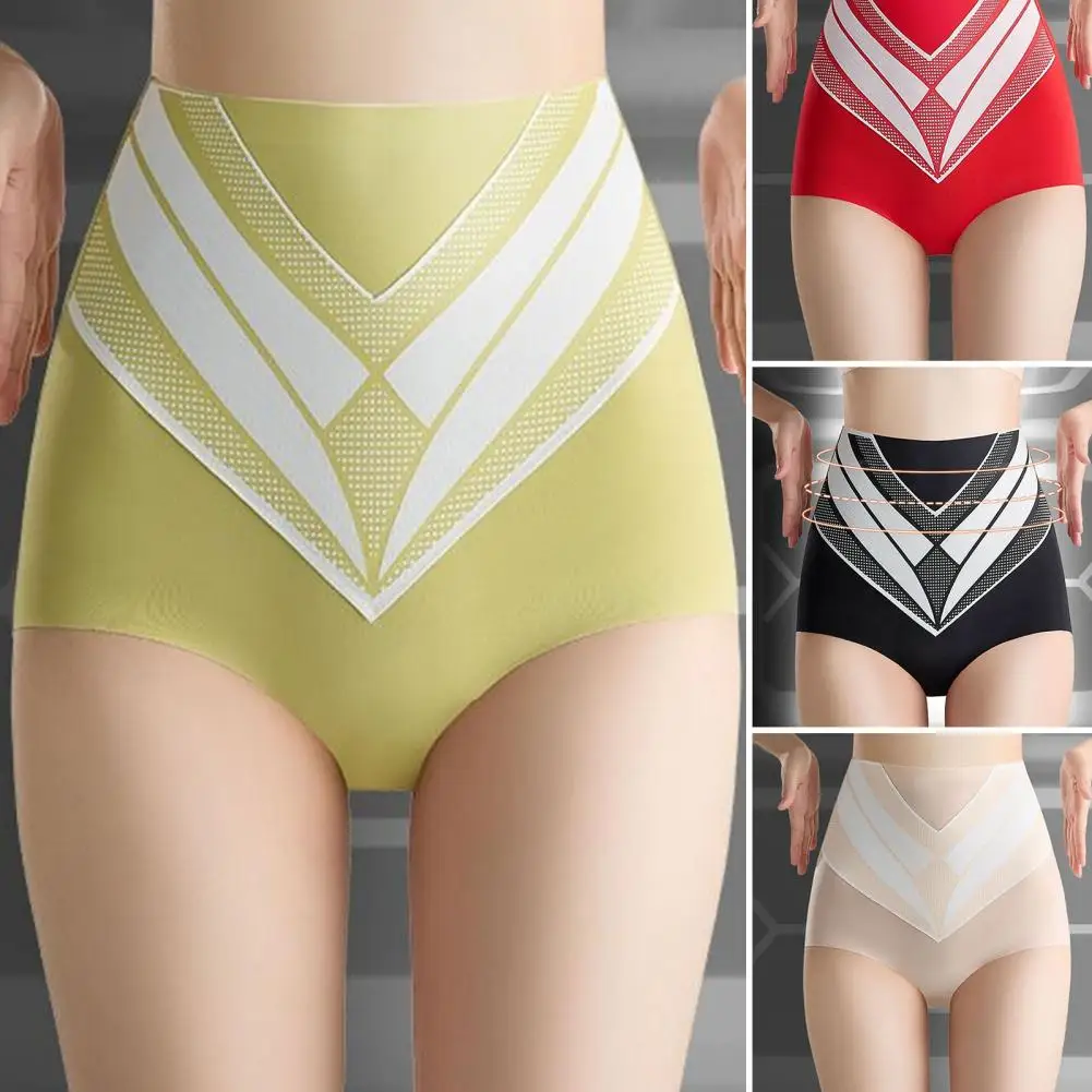 High Waist Women Underpants Double-layer Seamless Panties Wide Crotch Design Body Shaper Full Coverage Belly Guard 여성 속옷