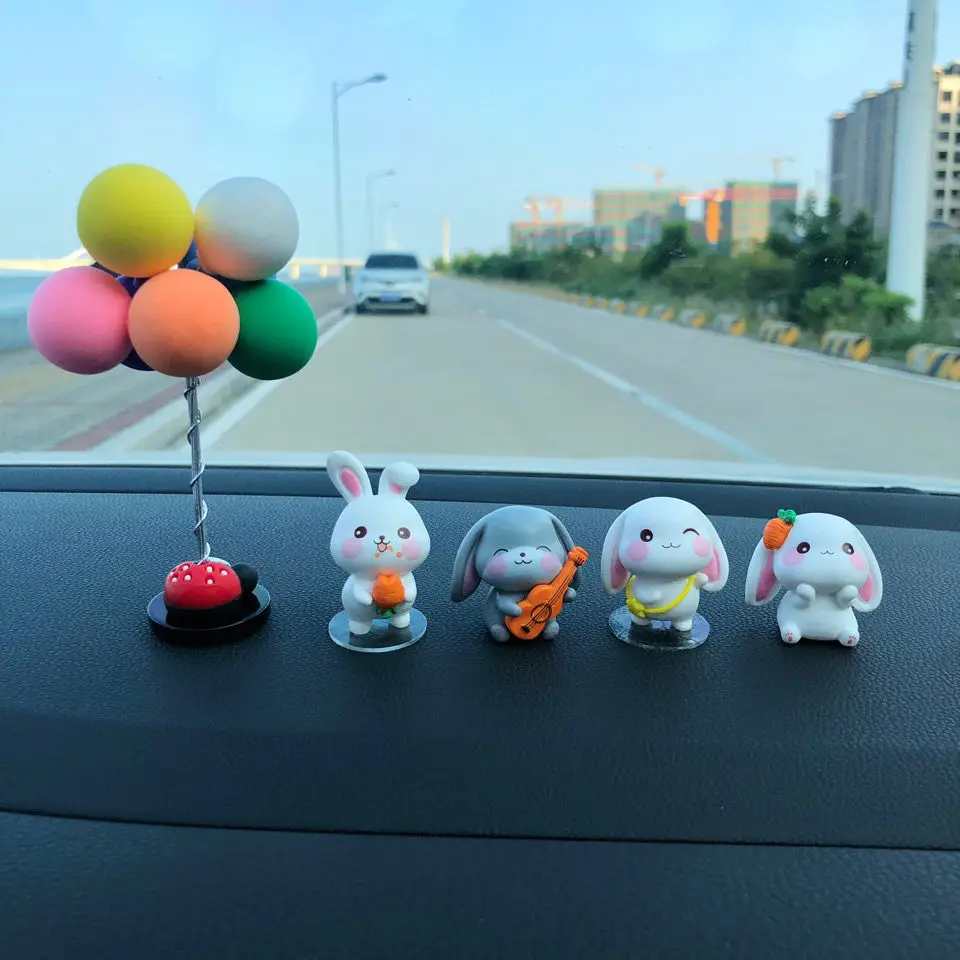 Lovely Couple, Little Rabbit, Car Accessories, Car Center Console Accessories, Car Dolls, Doll Accessories Desk Decoration