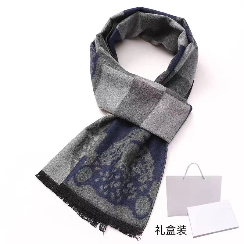 

Scarf for Men Reversible Elegant Classic Cashmere Feel Scarves for Fall Winter