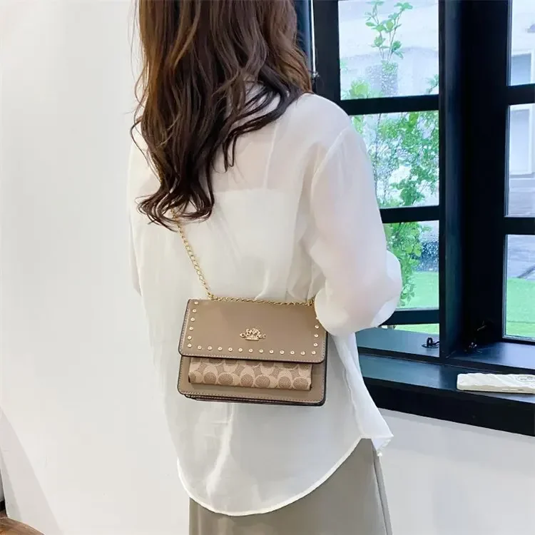 

2025 Spring New Women's Square Chain Crossbody & Shoulder Bag - Fashion Design, Large Capacity, Daily Essential