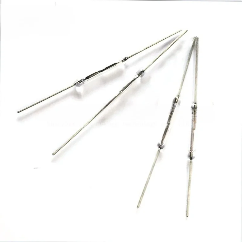 

Герконовая трубка, магнитный переключатель управления 2*14 мм Магнитная индукционная герконовая трубка длиной 2X14 мм, белая чувствительная Y213 нормально открытая