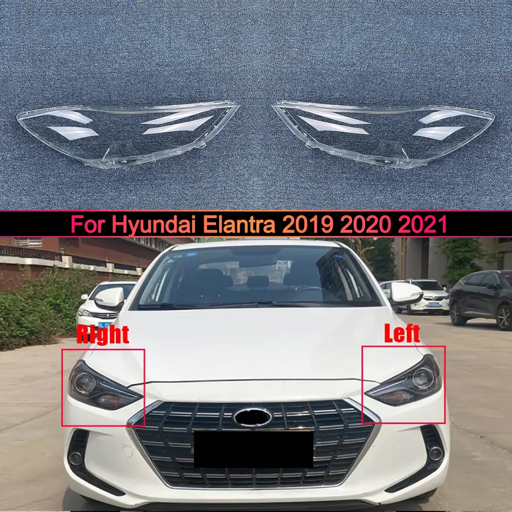 

For Hyundai Elantra 2019 2020 2021 Transparent Headlamp Shell Lampmask Lamp Shade Headlight Cover Replace The Original Lampshade