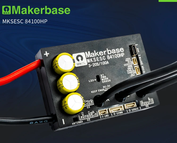 Makerbase 電気自動車コントローラ 84V 100A 高電流ベンジャミン ESC マウンテンバイクスケートボードアクセサリー
