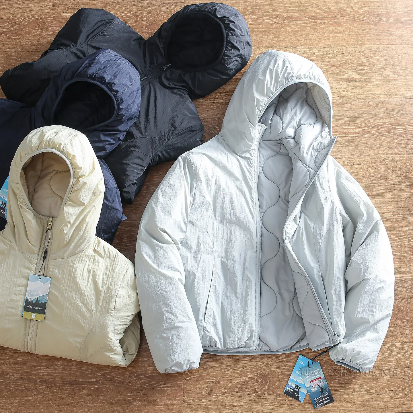 

ex Lightweight Cotton Jaet Winter Outdoor Windproof Waterproof Warm Casual Hooded Coat Faionable Youth Loose Fit Long...