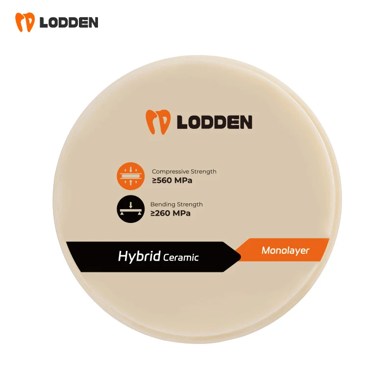 Lodden Dental Hybrid Ceramic Disc For 98mm CAD/CAM System Dental Laboratory Composite Blocks