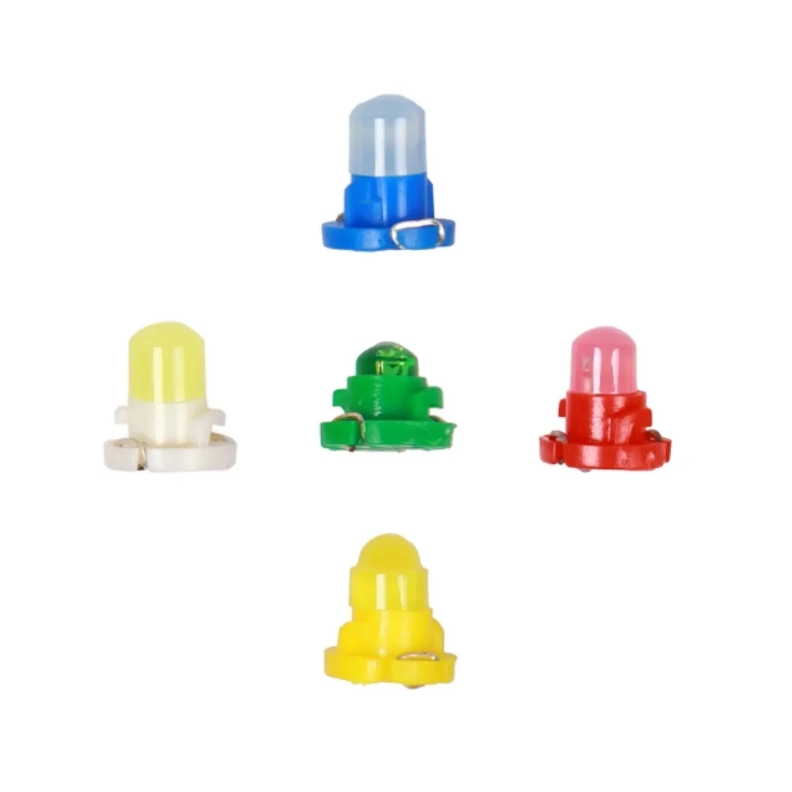 10 Pcs T5 B8.5d T4.2 T3 Dashboard Light Bulbs For Car Instrument Cluster Guage Lamp Indicator Bulb White Yellow Iceblue 12V