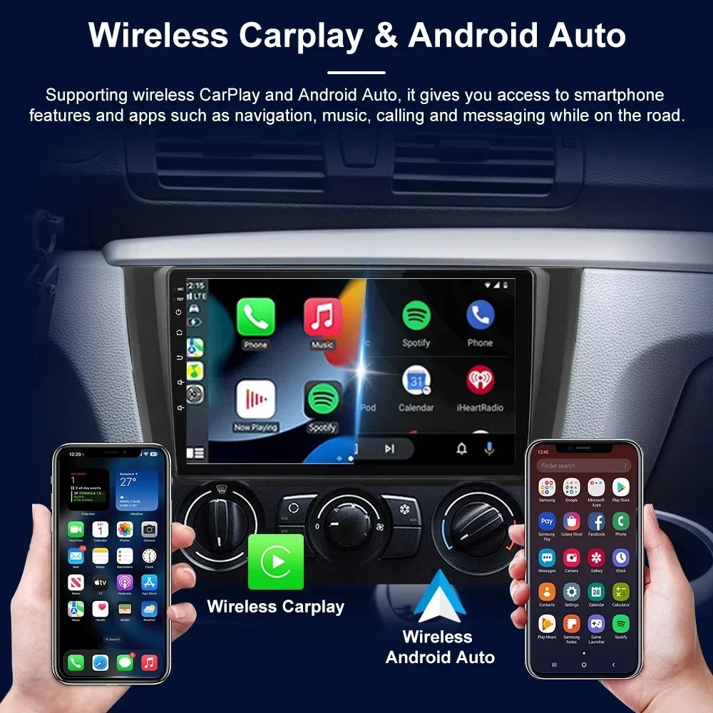 

For BMW 1-Series 1 Series E87 E81 E82 E88 2004-2011 Wireless CarPlay Android 14 Auto Radio Car Multimedia GPS Navigation