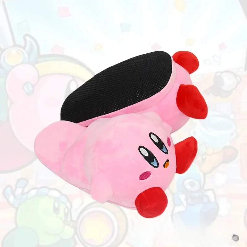 Anime Kirby pantoufles femmes dessin animé hiver chaud ménage chaussures Cosplay Couple coton chaussure intérieure chambre Kawaii pantoufle