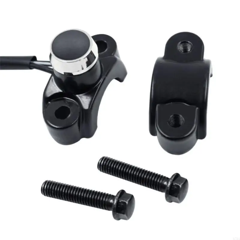 

57BA Aluminum Alloy Handlebar Mount Start Horn Headlight Momentary Action Switch Button 22cm 7/8" Motorcycle Switch