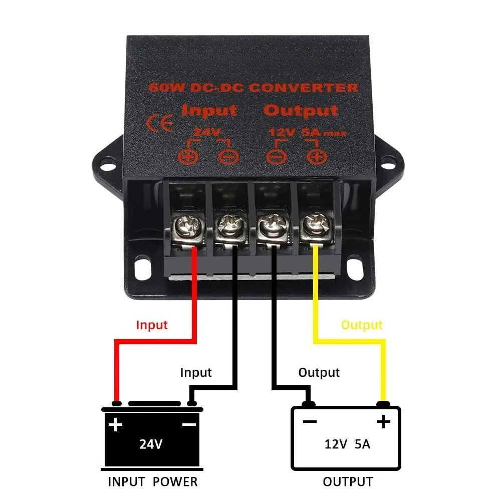 12V 24V to 5V 3A 5A 10A 15A 24V DC TO 12V DC 5A MP 60W DC Converter Voltage Regulator Car Step Down Reducer Power Supply CE