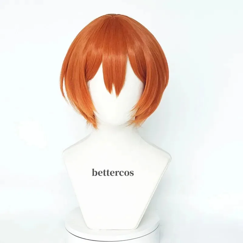 

High Quality Anime LoveLive! Love Live Rin Hoshizora Cosplay Wig Short Orange Heat Resistant Synthetic Hair Wigs