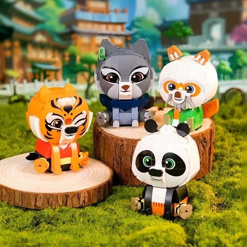 Película Kung Fu 4 dibujos animados Po Master Panda bloques de construcción minifiguras ladrillos Mini bloques modelo rompecabezas juguete para niños regalo