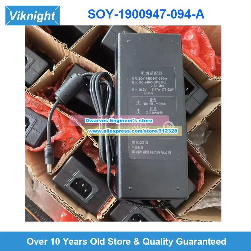 

Genuine SOY SOY-1900947-094-A AC Adapter 19V 9.47A 179.93W Charger HKA18019095-6C for XGIMI H3/ JMGO Projector Power Supply