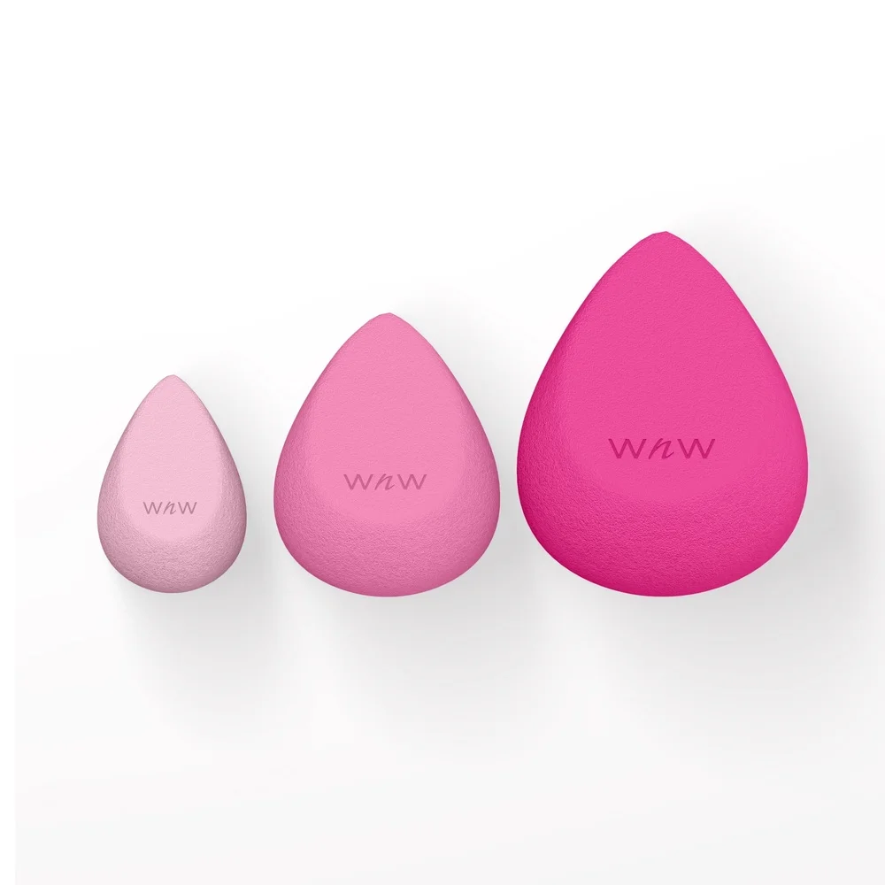 3-Piece Makeup Sponge Set Blending Wedges Hydrophilic Reusable Foundation Applicator Seamless Coverage Contouring Makeup Tools - Image 2