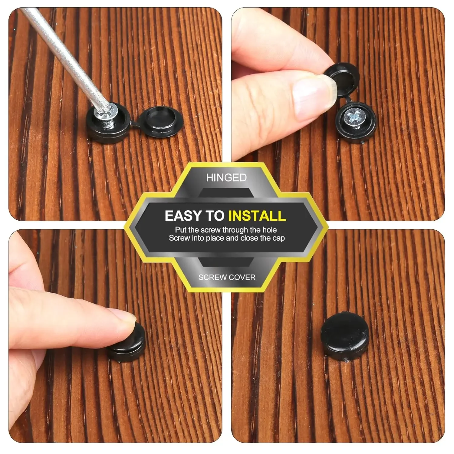 1000pcs Plastic Nails Screw Cap Decorative Covers Car Nut Nails Protective Caps Self-tapping Screws Cover Furniture Hardware