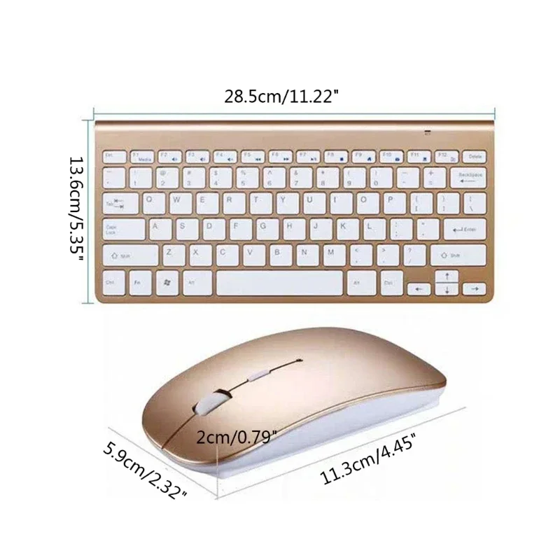 2.4Ghz Wireless Keyboard and Mouse Set 10M Range Mini Keyboard Mouse Combo Set For Notebook Laptop Desktop PC Computer