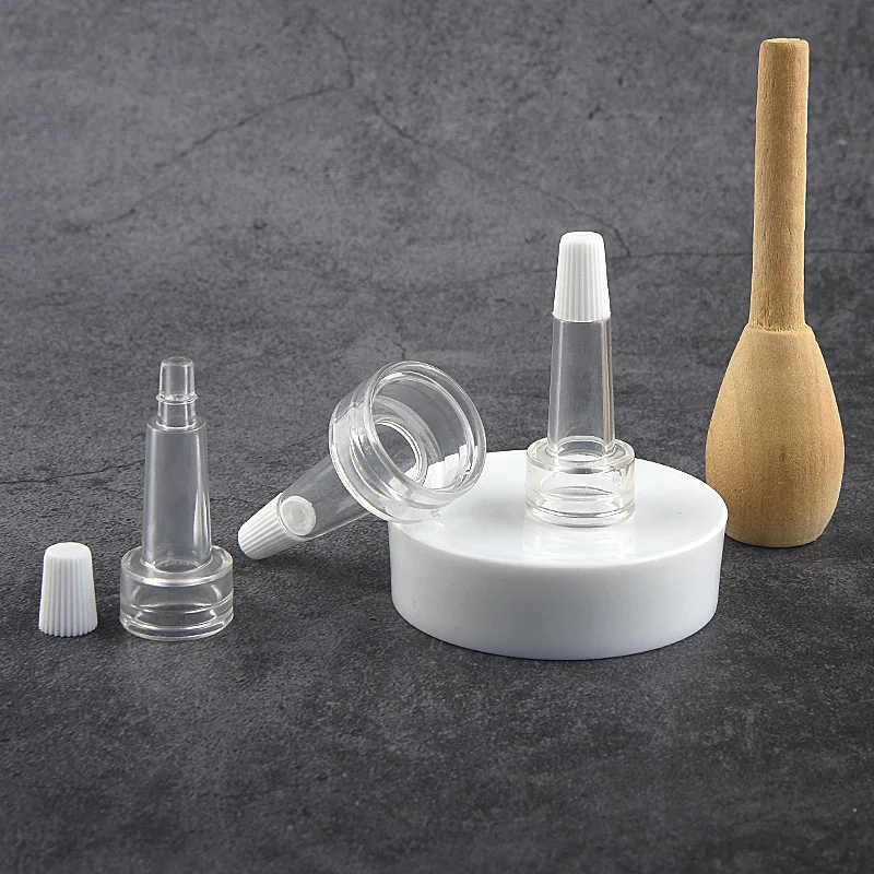 50Pcs 13/20 Tooth Glass Dropper Cap Serum Vial Trumpet Dropper Head Cap Eye Dropper Bottle Cap for Travel Test Sample Perfume