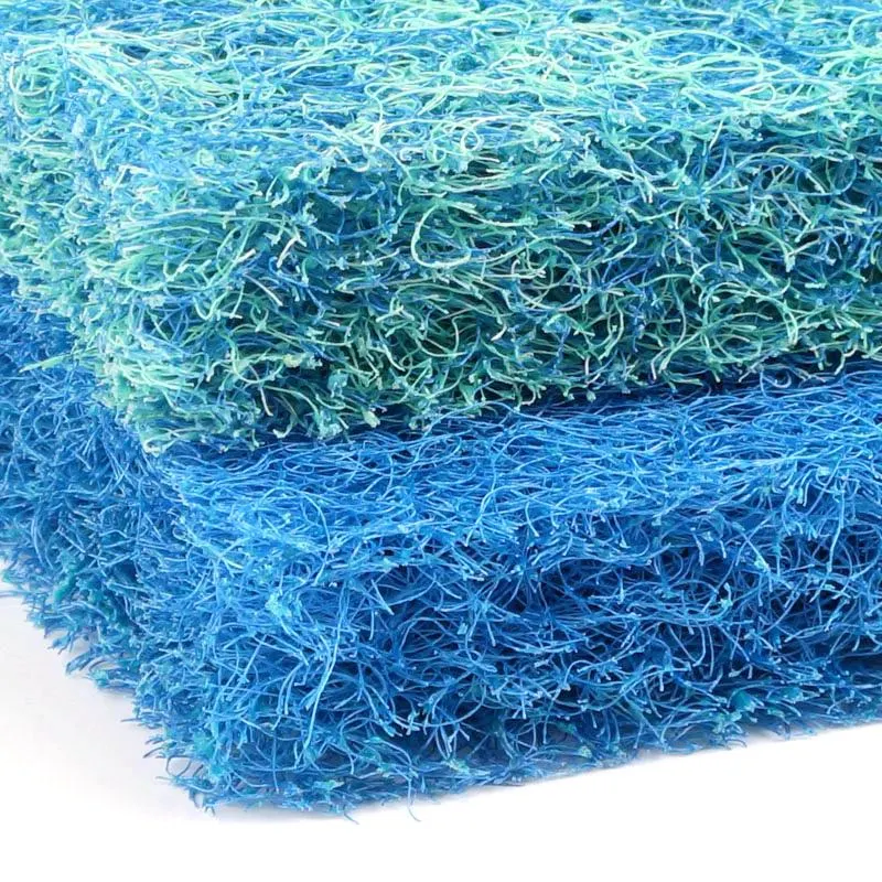 50*50*4CM Pure Blue Three-color Rattan Cotton Filter Thicken More Density Biochemical Fish Tank Aquarium Clean Filter Cotton