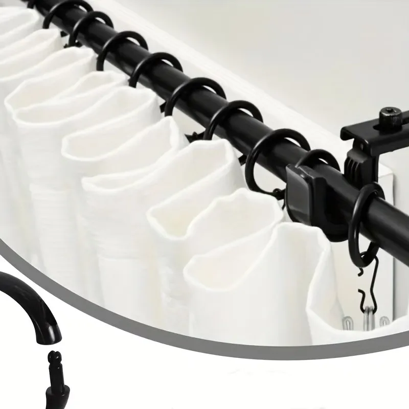 Waterproof Rust Proof O-Shape Drapery Rings 27 pcs, perfect for Moisture Environment, Smooth Glide Design