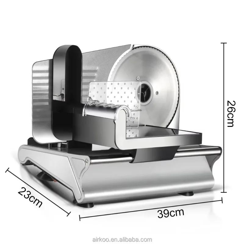 Semi-automatic frozen meat cutter, cheese, ham, sausage, bacon, beef, lamb ribs and bread slicer