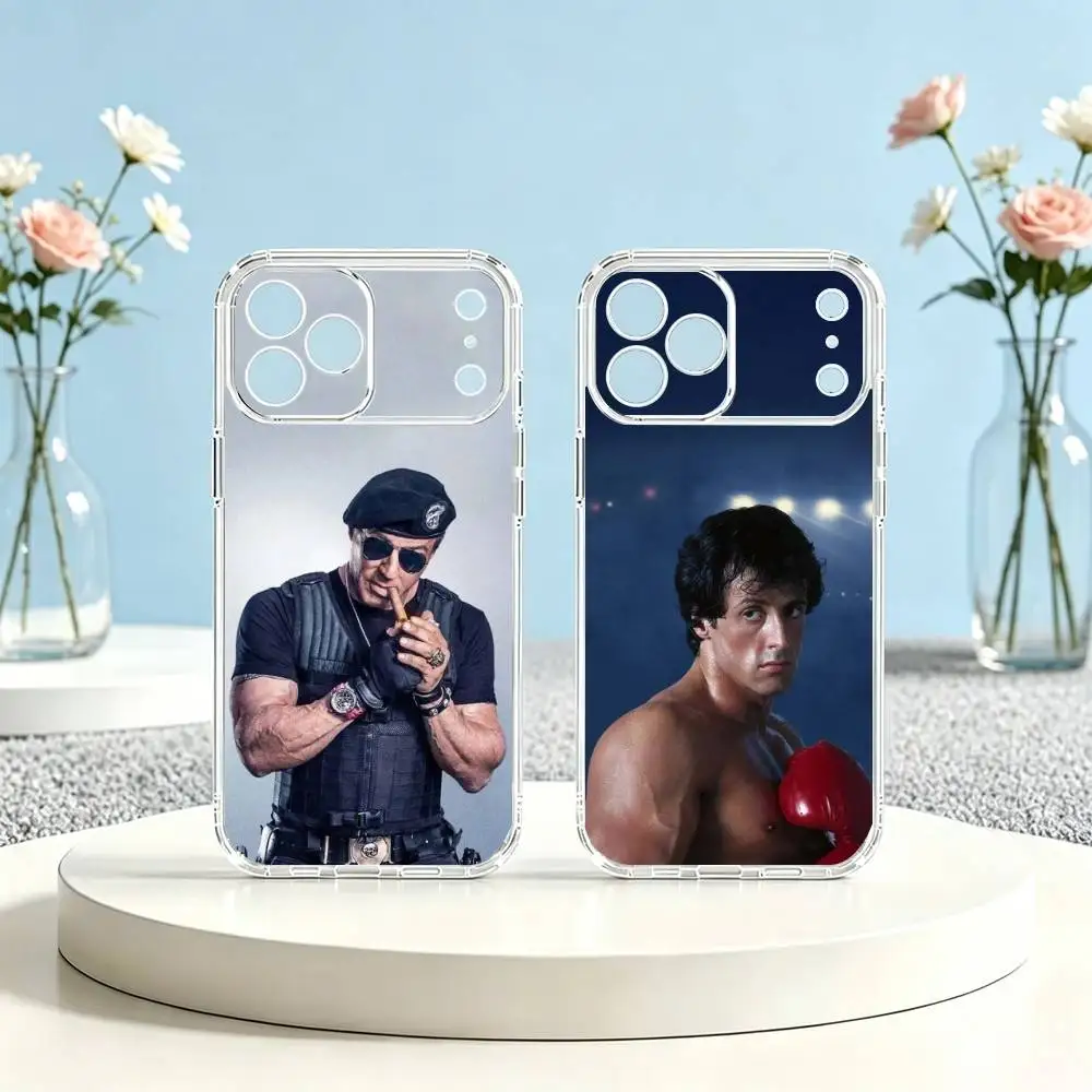 Чехол для телефона First Blood S-Stallone Sly-Y для iPhone 17 16 15 14 13 12 11 Mini Pro Max Plus, прозрачный, в подарок