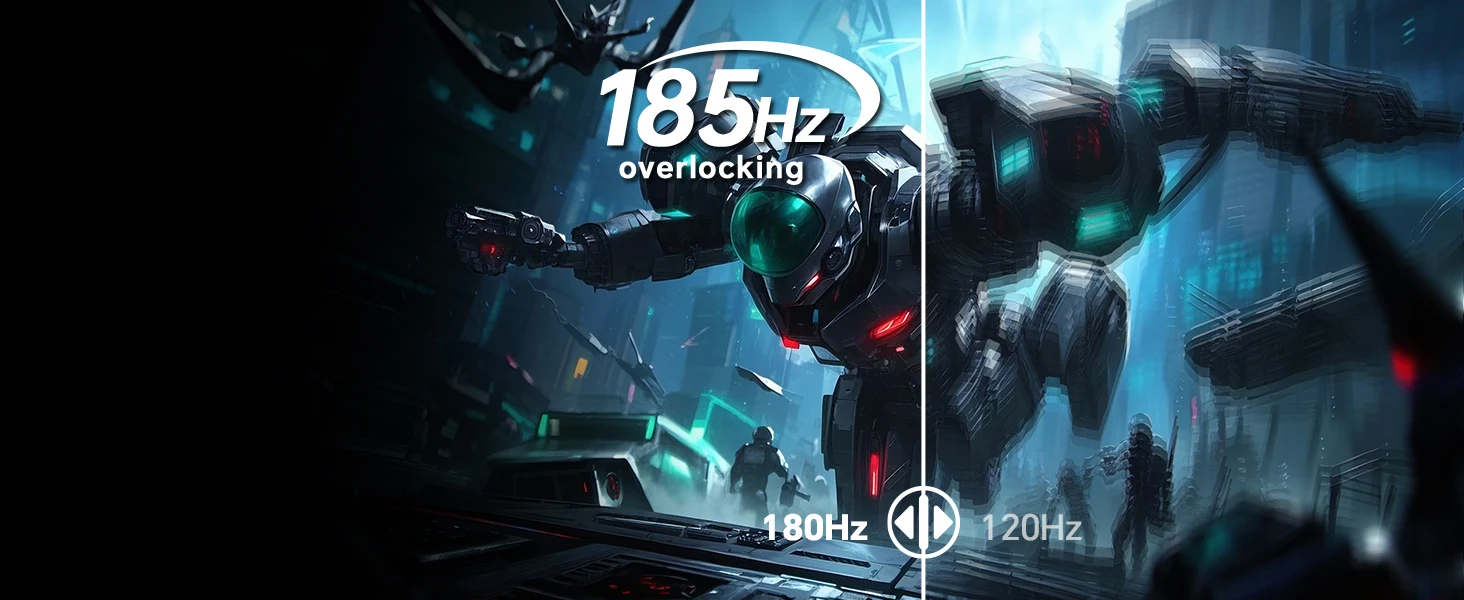 KTC 24-Zoll-Gaming-Monitor 180 Hz – 2K 1440P Computermonitore, schneller IPS-Monitor mit HDR 400, adaptiver Synchronisierung, bis zu 185 Hz H24T7 – Detail 4