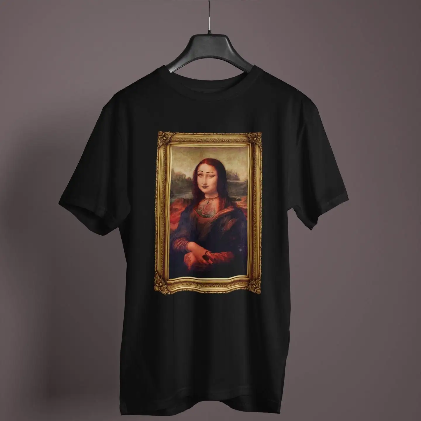 Goth Mona Lisa Black T Shirt Gothic Renaissance