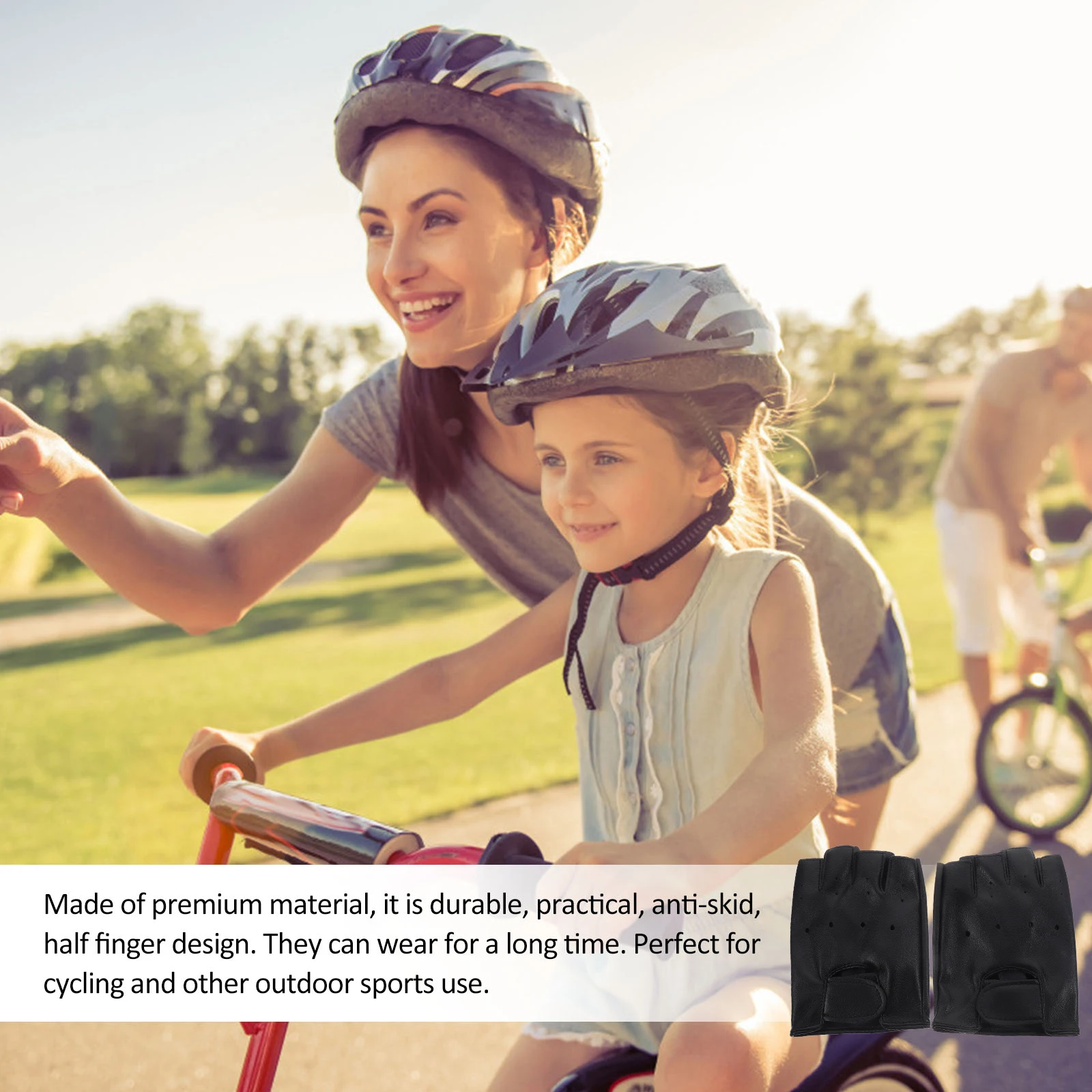 

Children's Half Finger Gloves for Outdoor Activities Kids Sports Fingerless Riding