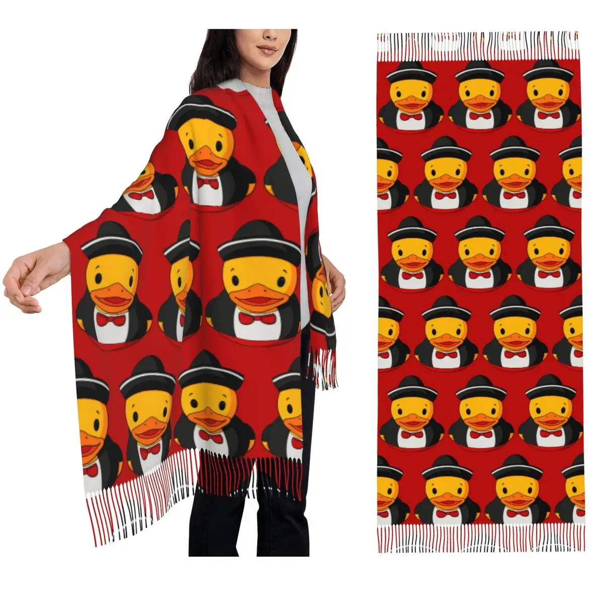 

Резиновый шарф Mariachi с кисточками, шарфы для женщин, мягкие теплые шали и накидки, большая осенне-зимняя шаль
