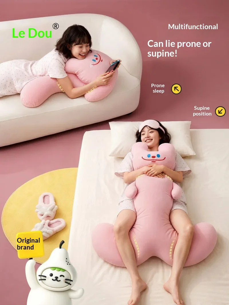 Ledou Rabbit Shaped Leg Support Cushion Back Sleep Leg Elevation Side Sleep Leg Hug Waist Care Pillow For Adults Bedroom Home