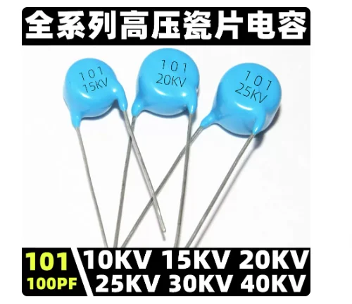 10pcs101 High voltage ceramic capacitor 100PF 101 10KV 15KV 20KV 25KV 30KV 40KV