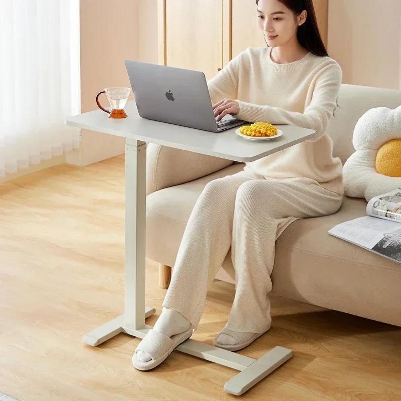 Hydraulic lifting bedside table Movable lifting computer table Desk standing sofa side few folding notebook table Durable
