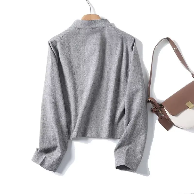

DiYiG WOMAN Summer New Product Fashion Short Style Extremely Simple Style Coat Unique Button style Casual Top Outerwear Muje