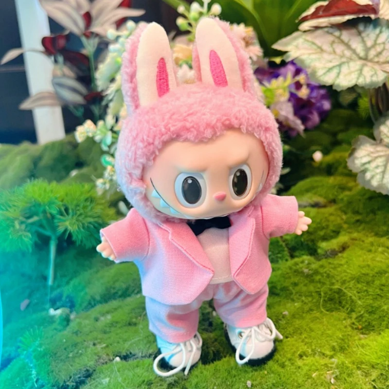 

Ropa Labubu Outfit 3.0 15/17cm Labubu Doll Casual Plaid Coat Jeans Suit Set Accessories