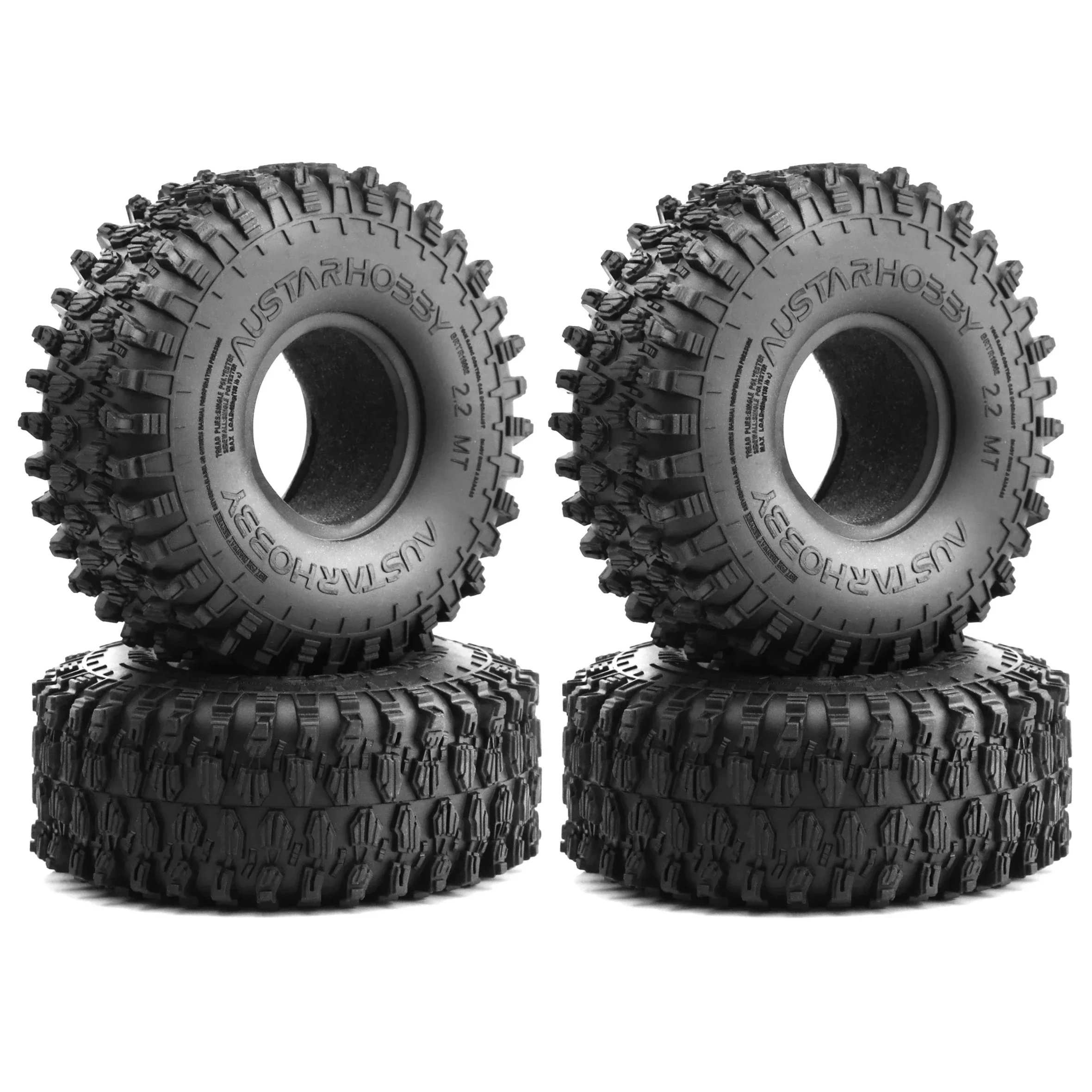 4 pz 128mm 2.2 pollici gomma pneumatico ruota pneumatico per 1/10 RC Crawler auto Axial SCX10 Wraith Capra RR10 Traxxas TRX4 D90 Redcat