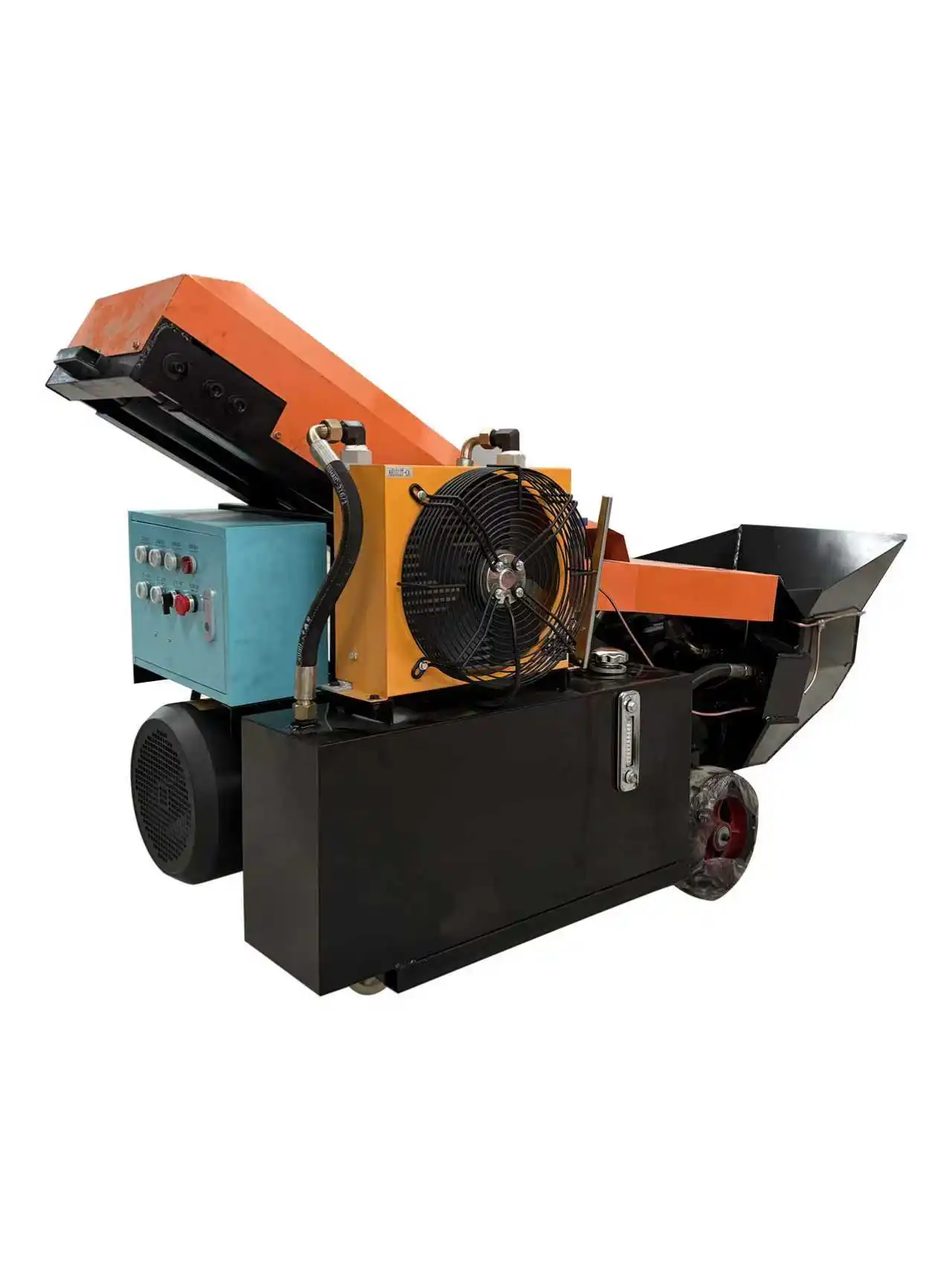 High-Efficiency Mini Electric Concrete Trailer Pump Remote Control 10M/H 25M Vertical Reach Short Turning Radius Construction